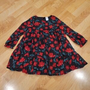 Carters Long Sleeve Floral Fancy Dress Size 2T New